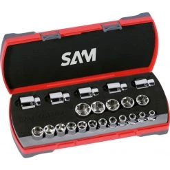 COFFRET 22 DOUILLES 1/2' 6 PANS SAM OUTILLAGE - 75SH22A