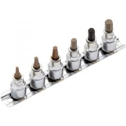 JEU DE 6 DOUILLES TOURNEVIS 3/8 6 PANS CREUX SAM OUTILLAGE - JEH6R