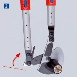 Coupe-cable Poign. Telescop. 570mm ø38mm KNIPEX - 95 32 038 -Boutique SAM Outillage K0109532038 03