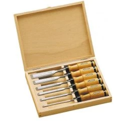 COFFRET MENUISIER SAM OUTILLAGE DE 6 CISEAUX À BOIS